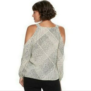 NWT Juicy Couture Stamped Jute Cold Shoulder Top